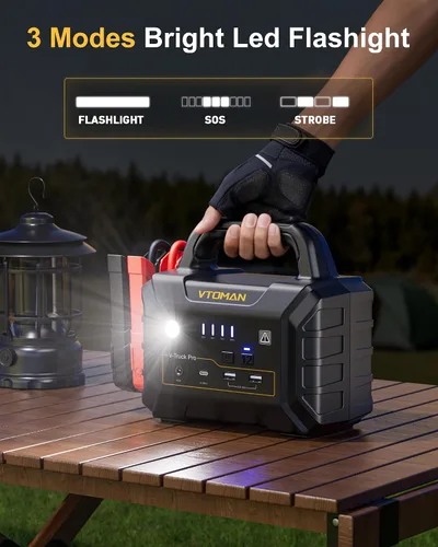 Miniatura 12 de VTOMAN V-Truck Pro 8000A Arrancador de Batería de Coche con Carga Rápida de 65W, Arrancador Portátil de 41600mAh para Todos los Motores de Gasolina