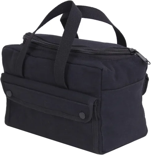Miniatura 3 de Rothco Bolsa de herramientas mecánicas de boca ancha con cremallera de latón, construcción de lona resistente, ideal para almacenamiento y Negro