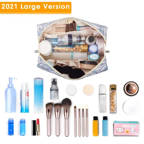 Miniatura 2 de Narwey Bonita bolsa de maquillaje de viaje, bolsa organizadora de cosméticos, bolsa de aseo con compartimentos para mujeres y niñas