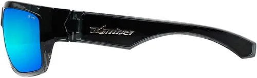 Miniatura 4 de BOMBER TR114ICE - Gafas de seguridad para hombre, montura ahumada de 2 tonos, lentes de seguridad polarizadas con espejo azul hielo con forro