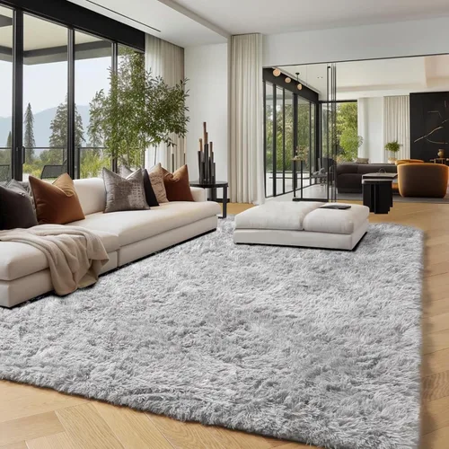 Miniatura 5 de PAGISOFE Alfombras de Área Ultra Suaves y Esponjosas para Dormitorio de Niños Varones, Alfombras Plateadas para Habitación de Niños, Alfombra