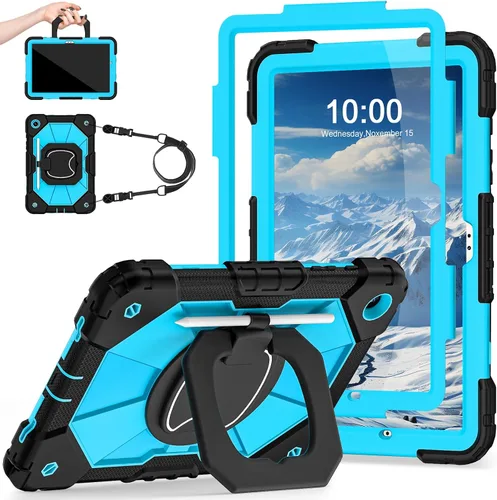 Miniatura 24 de Auizotl Funda para Samsung Galaxy Tab A9+/A9 Plus de 11 pulgadas (SM-X210/X216/X218) con protector de pantalla/soporte giratorio/soporte