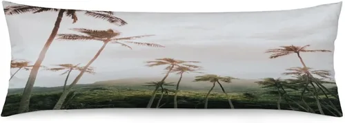 Miniatura 27 de Protector de almohada de playa con palmeras tropicales de 16 x 14 pulgadas, palmeras de playa, paisaje marino costero, decorativo, rectangular