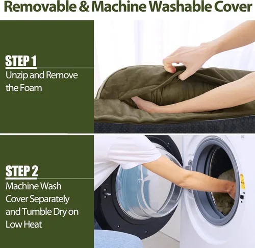 Miniatura 5 de Camas Ortopédicas para Perros Extra Grandes, Cama de Espuma de Cartón de Huevos Impermeable XL para Perros con Laterales 45x35 Pulgadas, Camas Tipo