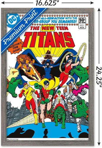Miniatura 3 de Trends International DC Comics - Póster de pared #1 de Teen Titans - The New Teen Titans, 14.725 x 22.375 pulgadas, versión enmarcada de madera
