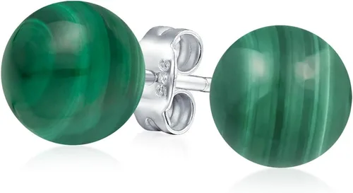 Miniatura 10 de Aretes grandes de plata de ley 925 con piedras preciosas naturales de 0.394 pulgadas para mujeres y adolescentes, variedad de piedras de nacimiento