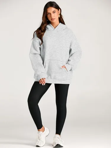 Miniatura 6 de EFAN - Sudadera con capucha para mujer - Sudadera de vellón sobredimensionada con mangas largas para otoño e invierno, ropa de moda inspirada