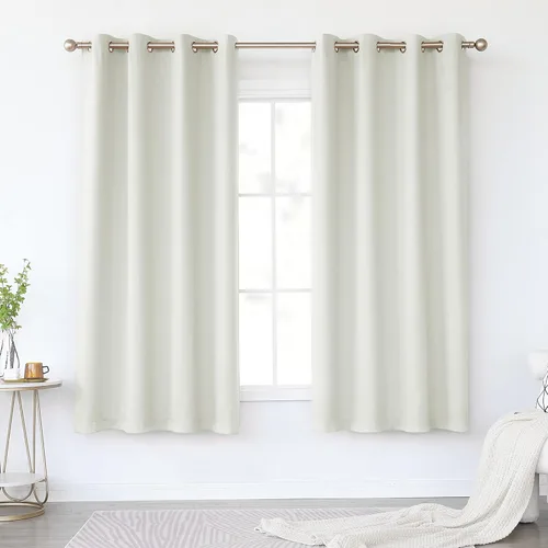 Miniatura 76 de KEQIAOSUOCAI Cortinas rosa bebé de 63 pulgadas para habitación de niñas - Con aislamiento térmico que oscurece la habitación, cortinas de ventana