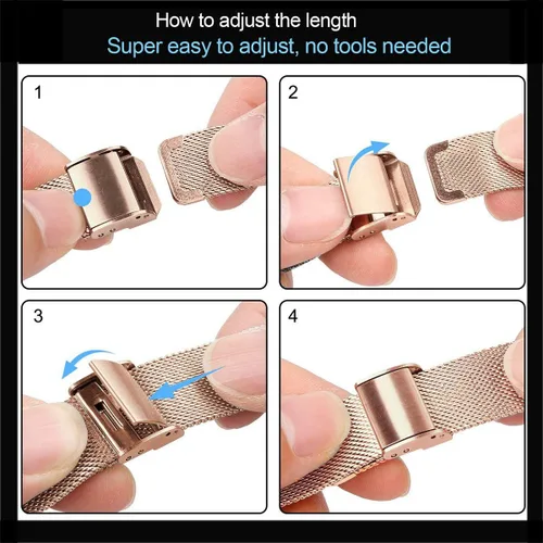 Miniatura 6 de DEALELE Correas compatibles con Samsung Galaxy Watch de 1.81 pulgadas / Galaxy 3 de 1.77 pulgadas / Gear S3, correa de repuesto de malla metálica