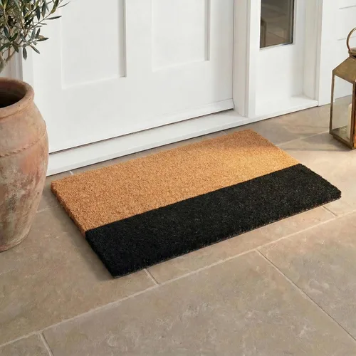 Miniatura 95 de Fab Habitat Felpudo extra grueso, tejido a mano, duradero, fibra de coco natural, entrada, puerta delantera, porche, patio, pájaros en rama, gris