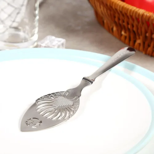 Miniatura 2 de Cucharas de absenta, Cuchara de absenta de acero inoxidable, Utensilios de cóctel Cuchara de azúcar amarga, Cuchara de ajenjo gotero de plata