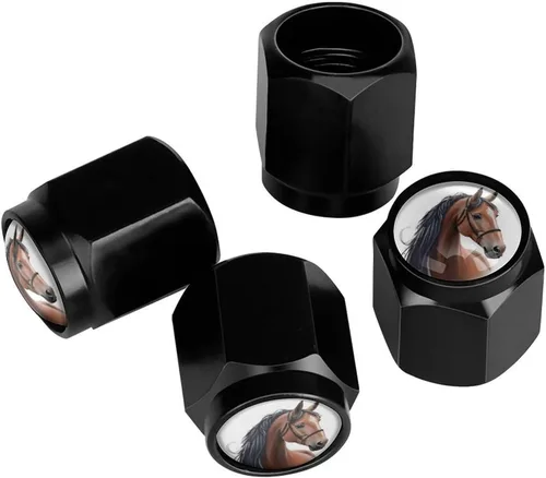 Miniatura 17 de Wolf - Tapones de válvula de neumático con bandera americana, tapas de válvula de neumático de aluminio negro, cubiertas universales