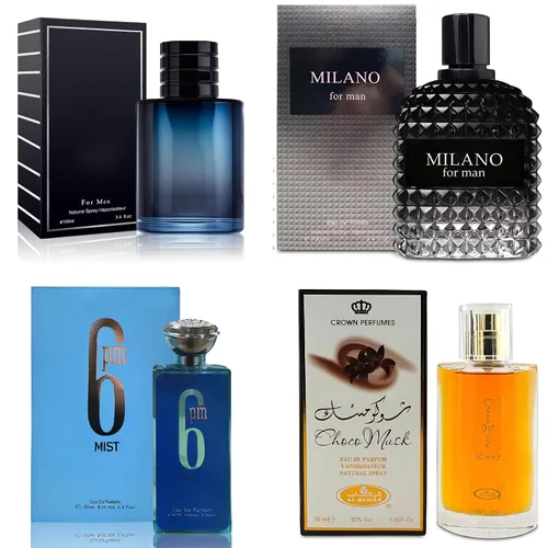 Miniatura 17 de AFLUXE Juego de 4 Colonias para Hombre Incluye Choco Musk/SE/Victory Infamous/Milano Aroma de Madera, Picante, Cítrico y Aromático eau de parfum Set
