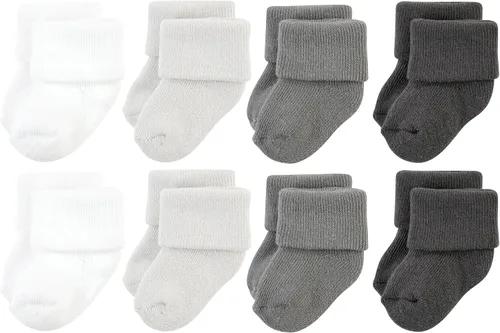 Miniatura 54 de Hudson Baby - Calcetines de algodón para bebés recién nacidos y Terry para niñas bebés