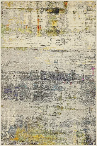 Tapete abstracto Unique Loom, colección Estrella, moderno, multiárea, Polipropileno, Gris