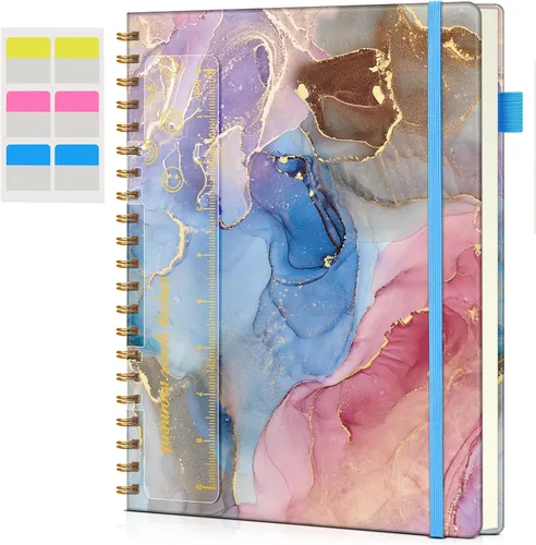 Miniatura 32 de Lined Spiral Notebook Journal 8.5” x 11”, A4 Large Notebooks for Women Men, College Ruled Journal, 100 GSM Paper, Plastic Hardcover Spiral Bound