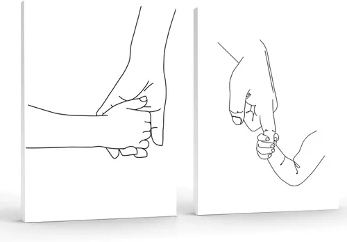 Miniatura 10 de PUYIQARE Dibujo de línea pareja abrazo a mano lienzo arte de pared, impresión minimalista de lienzo de dibujo de líneas, arte de pareja en blanco