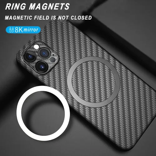 Miniatura 5 de 12 piezas de cargador inalámbrico magnético universal anillos de metal con calcomanía, 6 colores, anillos de metal ultra finos compatibles