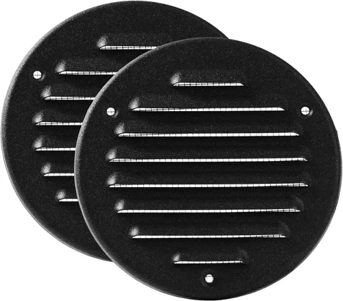 Miniatura 53 de Vent Systems - Cubierta de rejilla de ventilación de aire de alero rectangular de metal negro de 3 x 10 pulgadas (interior), deflector