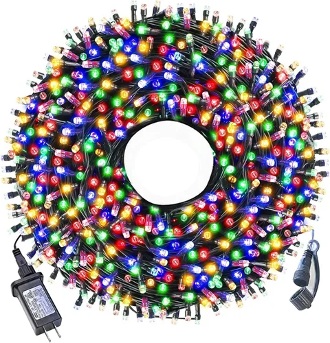Miniatura 9 de Luces de Navidad para exteriores, 300 luces LED de 108 pies con 8 modos, enchufe de extremo a extremo, certificado UL, guirnalda de luces