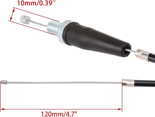 Miniatura 2 de WOOSTAR Cable del acelerador de 37.6 pulgadas de repuesto para moto Apollo RFZ 125cc 50cc 70cc 110cc Dirt Pit Bike