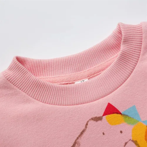 Miniatura 3 de Sudaderas para niñas pequeñas, cuello redondo, sin botones, de manga larga, para invierno, casual, ropa 2T-7T, Dinosaurio