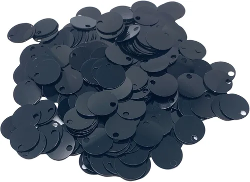 Miniatura 18 de Paillettes de lentejuelas redondas planas de 0.787 in, 285 piezas de 0.78 pulgadas, agujero de 0.78 pulgadas, surtido de lentejuelas acrílicas, 1,76