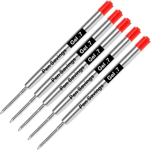 Miniatura 5 de Paquete de 5 repuestos de bolígrafo de gel Pen Savings compatibles con bolígrafos Parker, 0.028 in, escritura suave, flujo sin fricción