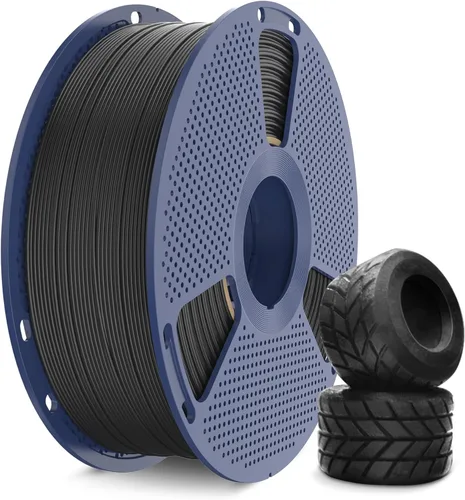 Miniatura 2 de SUNLU TPU - Filamento para impresora 3D de 1.75mm, filamento TPU de alta velocidad 95A, filamento 3D flexible de 1KG para impresión rápida, 35.27 oz