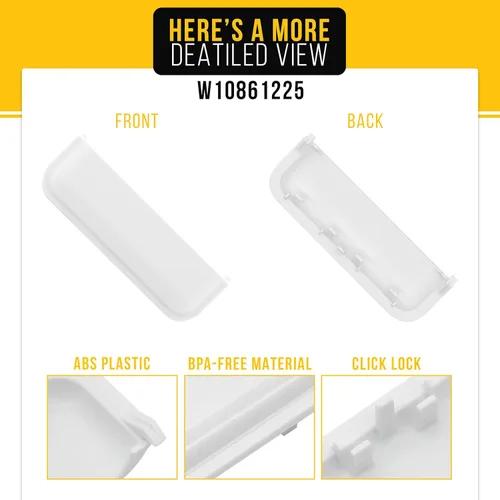 Miniatura 2 de PartsBroz Manija de puerta de secadora W10861225 W10714516 para Whirlpool NED4655EW1 MEDC215EW1 WED4815EW1 WED5000DW2 MEDC465HW0 MEDX655DW1