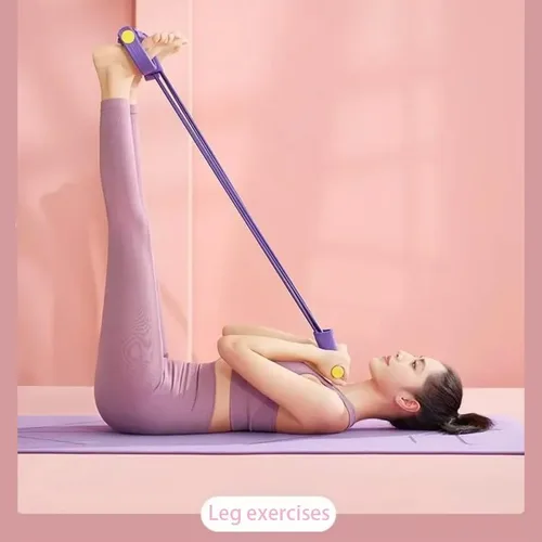 Miniatura 3 de Banda de resistencia para extracción de pedal de 6 tubos, cuerda de tensión multifunción para gimnasio en casa, equipo de entrenamiento de cintura