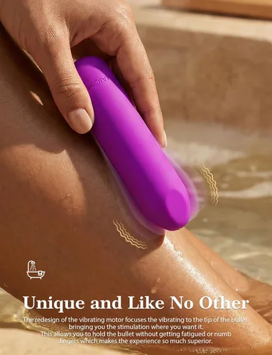 Miniatura 7 de MOIAME - Vibrador completamente de silicona para mujer, impermeabilidad IPX7, recargable, lápiz labial vibrador con punta angular, juguete sexual
