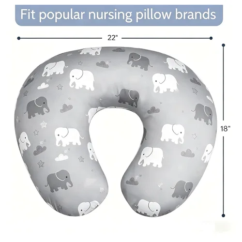 Miniatura 7 de Funda de almohada de lactancia, funda de almohada de lactancia materna de elefante para bebés niños y niñas, funda de almohada de lactancia