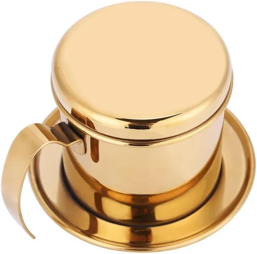 HERCHR Gotero de café vietnamita, cafetera vietnamita de acero inoxidable con capacidad de 0.59 oz, filtro de goteo pequeño de alta resistencia,