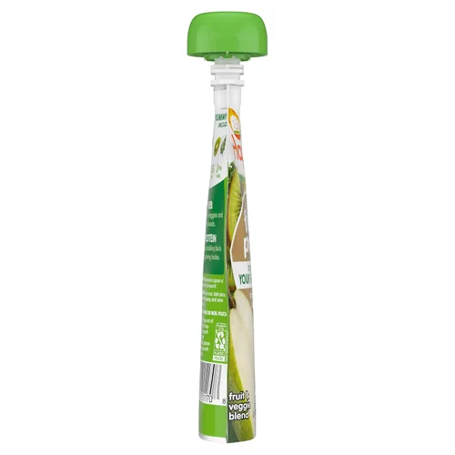 Miniatura 9 de Happy Tot Organics - Puré de frutas y verduras con fibra y proteína, sin gluten, vegano, snack, etapa 4, bolsas de comida para bebé, peras, kiwi