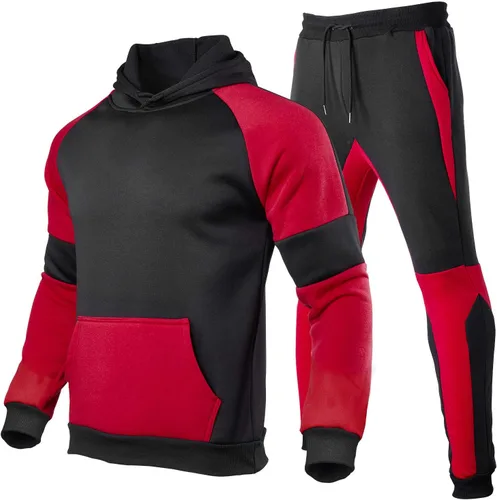 HHGKED Conjunto deportivo de 2 piezas para hombre, trajes deportivos de manga larga, trajes casuales