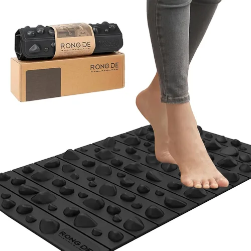 Alfombrilla portátil de acupresión para pies, alfombrilla masajeadora de pies plegable, almohadilla de masaje de puntos de presión, almohadilla