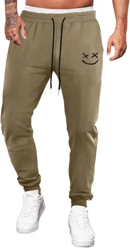 Dokotoo Men Pantalones deportivos para hombre, ligeros, de algodón, con cordón en la cintura, pantalones de entrenamiento con bolsillos