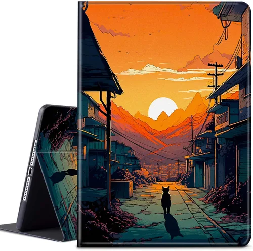 Miniatura 44 de Funda para tablet Kindle Fire 7 2019/2017 lanzamiento 9ª/7ª generación 7 pulgadas, ligera, protectora de piel sintética, cubierta inteligente