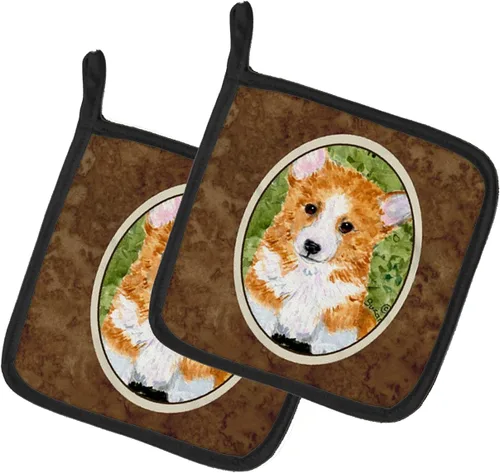 Miniatura 269 de Caroline's Treasures SS8617PTHD - Juego de soportes para ollas de cocina resistentes al calor, almohadillas calientes para horno para cocinar, Husky