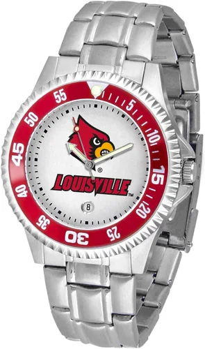 Miniatura 42 de SunTime Reloj de cuarzo de 1.575 in para hombre, correa de acero inoxidable de 0.787 in, esfera Gameday Tulane ola verde