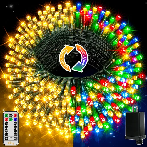 Miniatura 11 de Ollny Luces de Navidad, 66 pies, 200 luces LED para árbol de Navidad con 11 modos, control remoto, IP44, impermeable, cambio de color, luces
