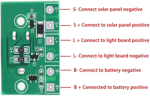 Miniatura 3 de Controlador de lámpara solar, controlador solar, módulo de carga de energía solar, placa de circuito de control de batería de litio de 3.7 V, auto