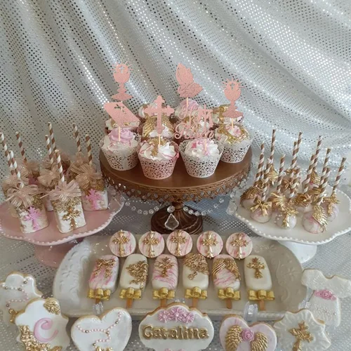 Miniatura 4 de 30 piezas de decoración para magdalenas de Pascua con purpurina de cruz religiosa He is resucitado para cupcakes de la Santa Biblia, Dios bendiga