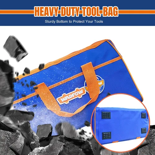 Miniatura 5 de WTG3A16 - Bolsa de herramientas de 16 pulgadas, bolsa de herramientas con múltiples bolsillos con material impermeable y diseño de boca ancha