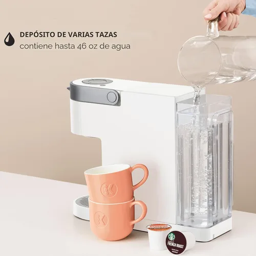 Miniatura 6 de Keurig - Cafetera K-Slim de una sola porción con cápsulas K-Cup, tecnología MultiStream, 3 tamaños de preparación, diseño delgado y elegante, Blanco