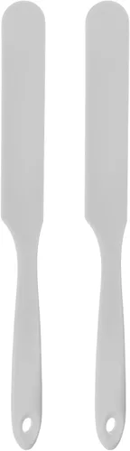HARFINGTON 2 espátulas de silicona raspadoras de 9.45 pulgadas, reutilizables, antiadherentes, flexibles, para resina epoxi, pintura líquida, Gris