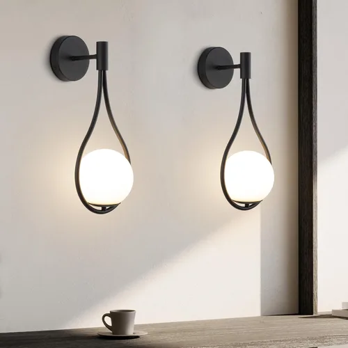 Miniatura 12 de Lámpara de pared de cristal dorada de mediados de siglo, moderna lámpara de pared con acabado de latón antiguo, lámpara de pared de mesita de noche