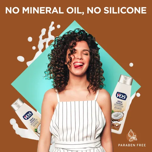 Miniatura 5 de VO5 Champú hidratante – 12.5 onzas líquidas – Cabello de hojas de coco de isla con aspecto vibrante y hermoso, color blanco