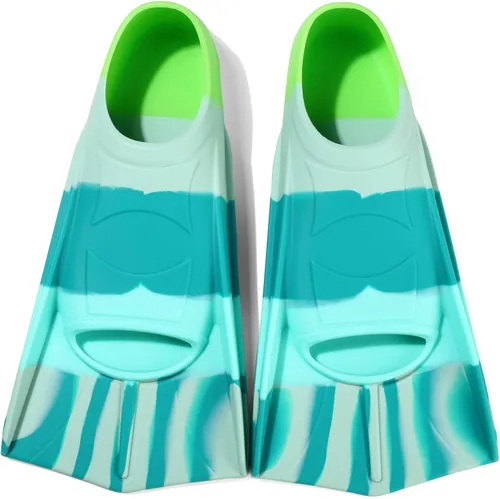 Miniatura 45 de Aletas de natación para niños, aletas cortas para niños y jóvenes, aletas de natación para entrenamiento de natación para niños, niñas, niños